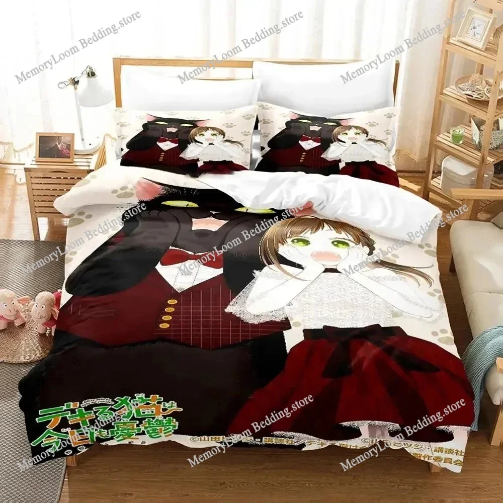 

Anime Masterful Cat Is Depressed Again Today Bedding Set Duvet Cover Bed Set Quilt Cover Pillowcase Comforter king Queen Size