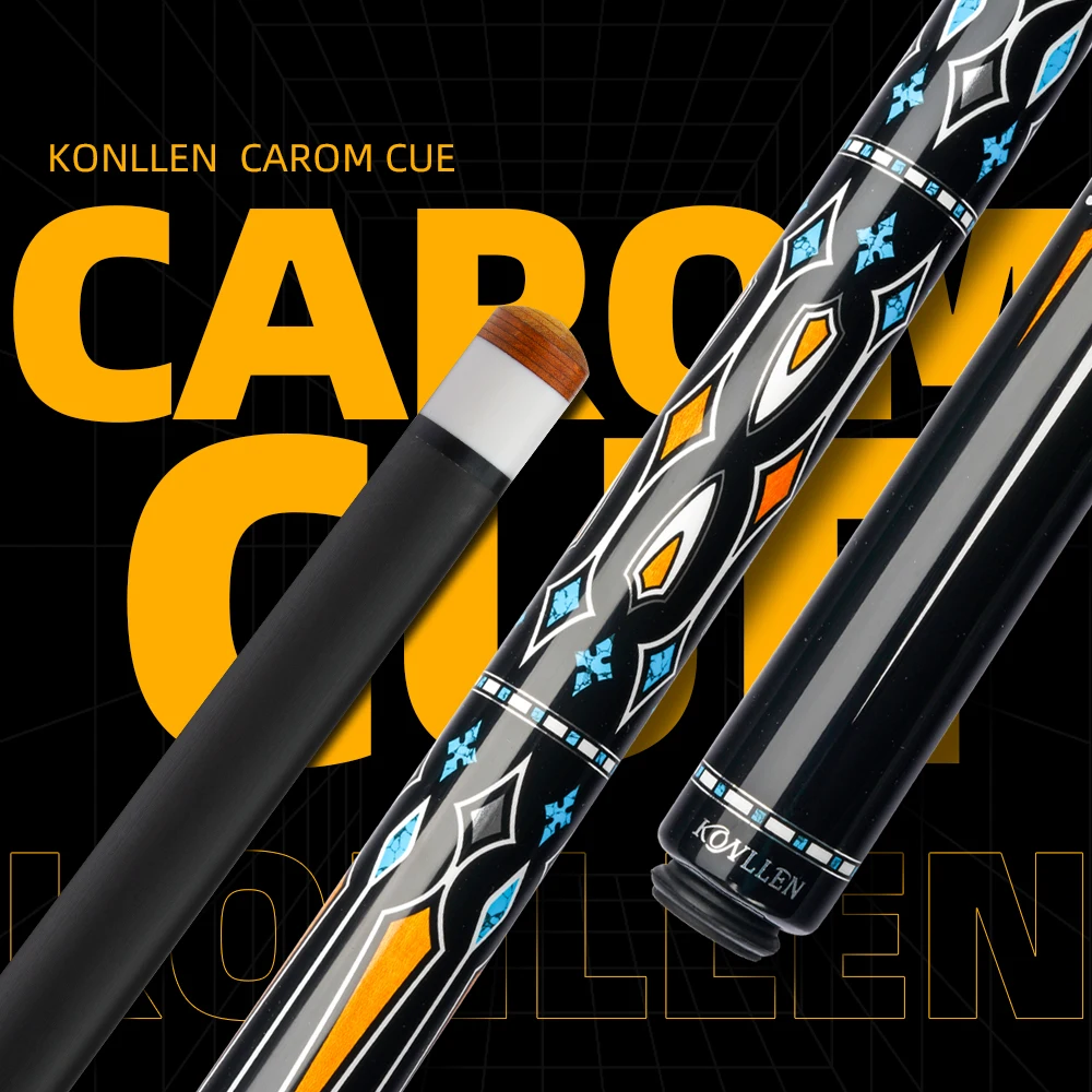 

KONLLEN Carbon 142cm Carom Cues 12mm Carbon Fiber Shaft Stick Radial Pin Joint Libre Cue Korea 3 Cushion Cue Black Technology