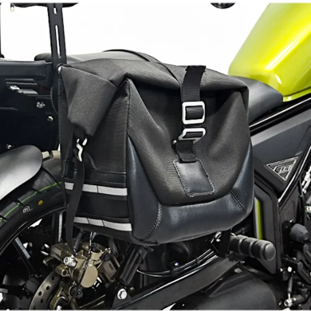 Retro-style travel bag/luggage organizer/storage bag for ZONTES 125C motorcycle modification - a classic and stylish accessory.