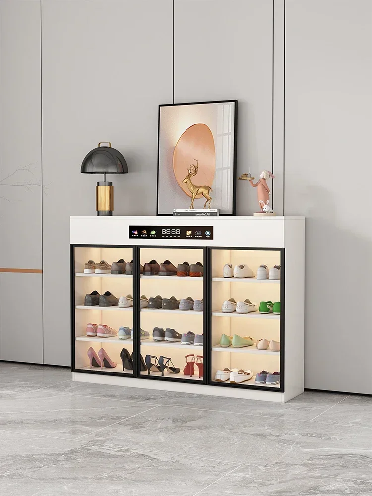 Storage rack intelligent solid wood deodorizing shoe cabinet drying