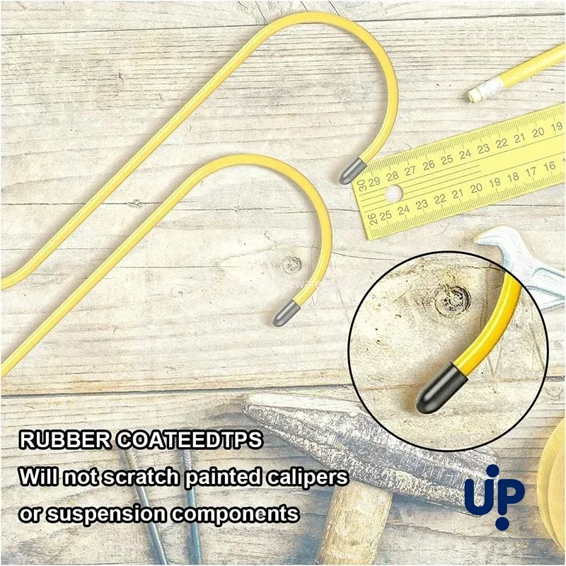S-förmige Bremssattel-Aufhängehaken mit Gummispitzen - Universelles Autowerkzeug für Bremsbelagwechsel & Wartung – Detail 6