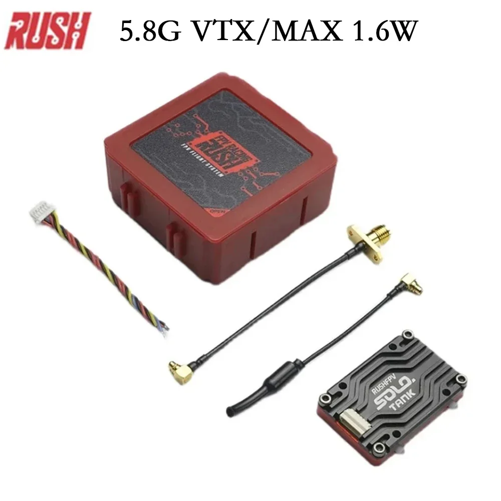 RUSH Solo Tank 5.8G VTX Video Transmitter CNC Shell 1.6W Built-in Microphone High Strength Heat Dissipation Structure for RC FPV