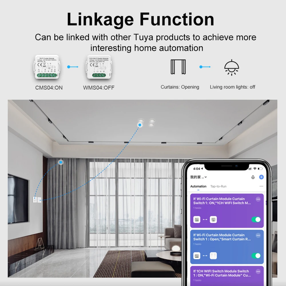 Tuya WiFi/Zigbee وحدة تبديل الستار الذكية الستائر الدوارة مصراع المحرك الكهربائي App التحكم عن بعد دعم أليكسا جوجل المنزل