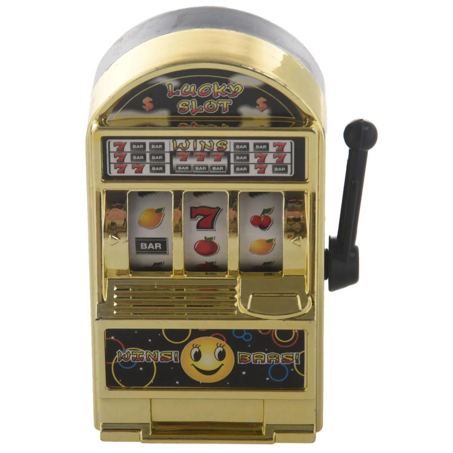 Mini machine à sous de fruits Jackpot de casino, tirelire, jouet de jeu pour enfants, jouets de décompression pour adultes, machine à sous, or