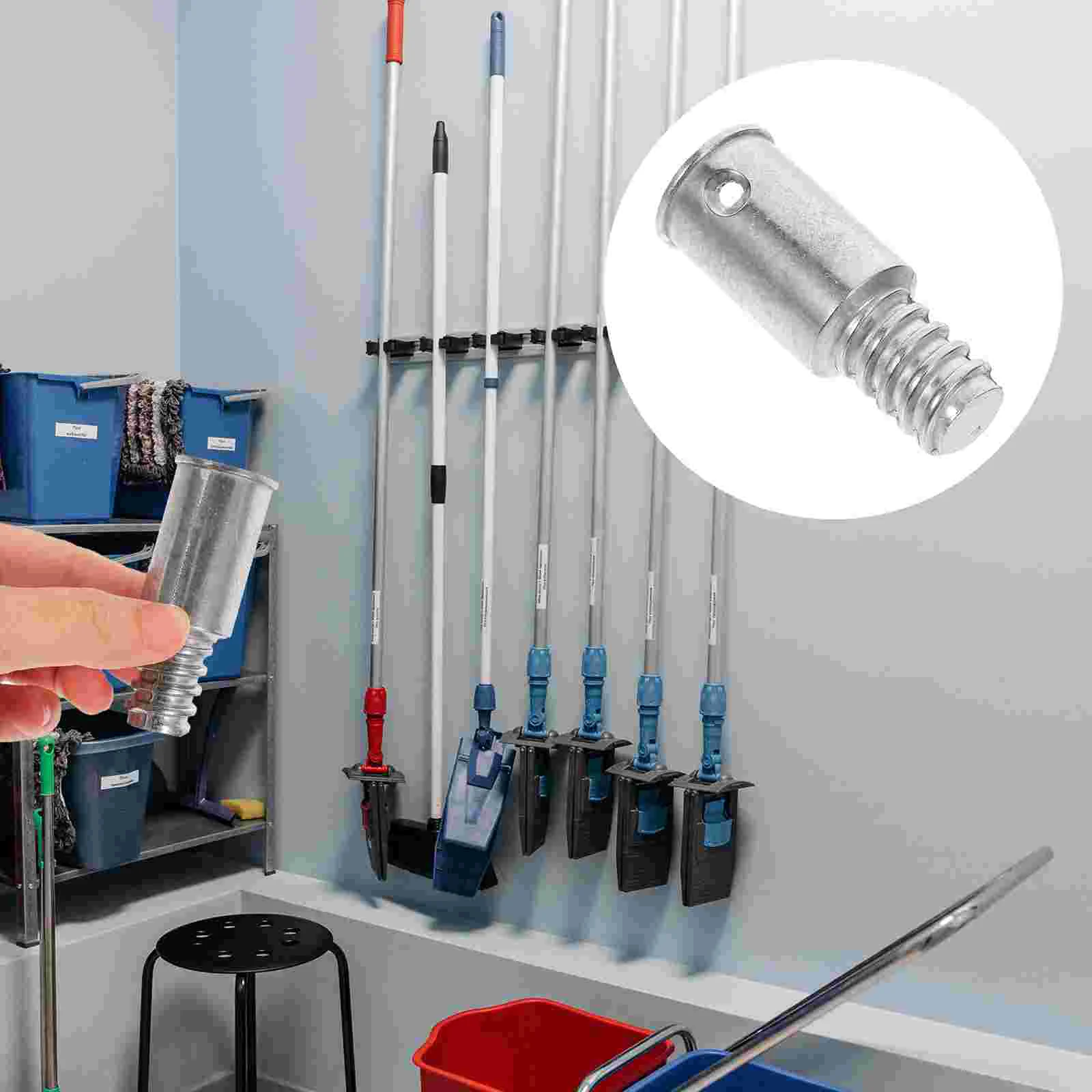 

Mop Head Broom Handle End Accessory Tool Adapter Aluminum Alloy Stick Replacement Tip
