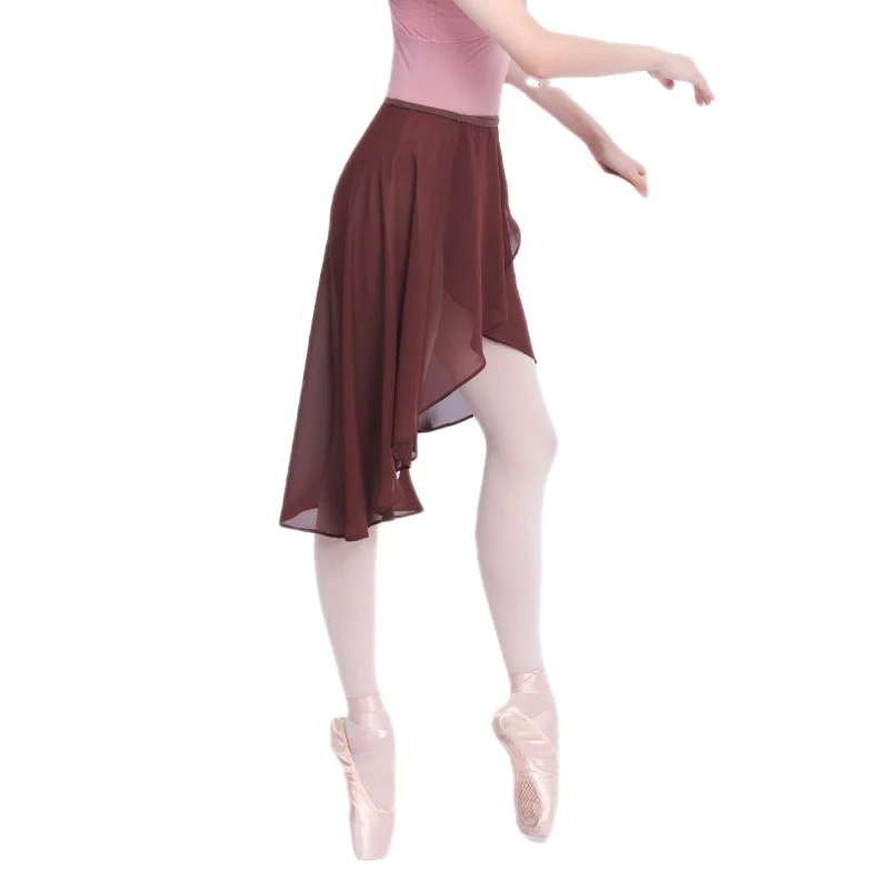 Ballet Rok Dansrok Vrouwen Lange Wrap Chiffon Dansrok Ballet Tutu Skate Rok Verstelbare Gespen Ballerina