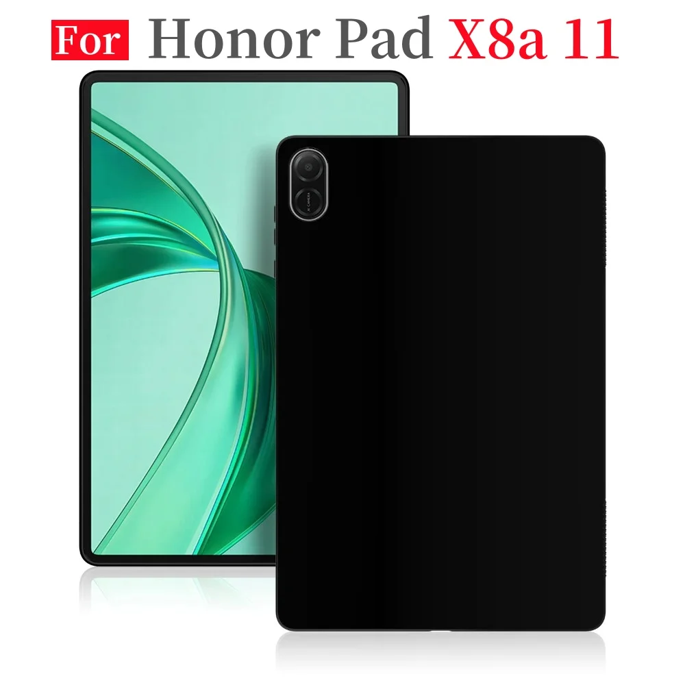 Etui na tablet Honor Pad X8a 11 cali 2024 Flexibel Black TPU Shell Miękki silikonowy pokrowiec na Honor Pad X8a Case 11"