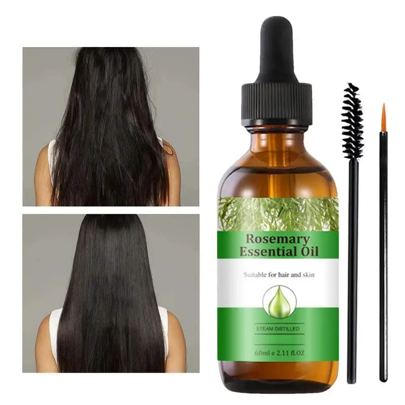 60ml Rosemary Hair Growth Oil Rosemary Anti Hair Loss Regrowth Moisturizing Repair Anti Baldness Fast Hair Growth Serum Oil