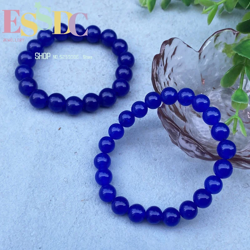 Exquisite jewelry quartzite jade lapis lazuli blue stone bracelet men's and women's chalcedony jewelry bracelets are the first