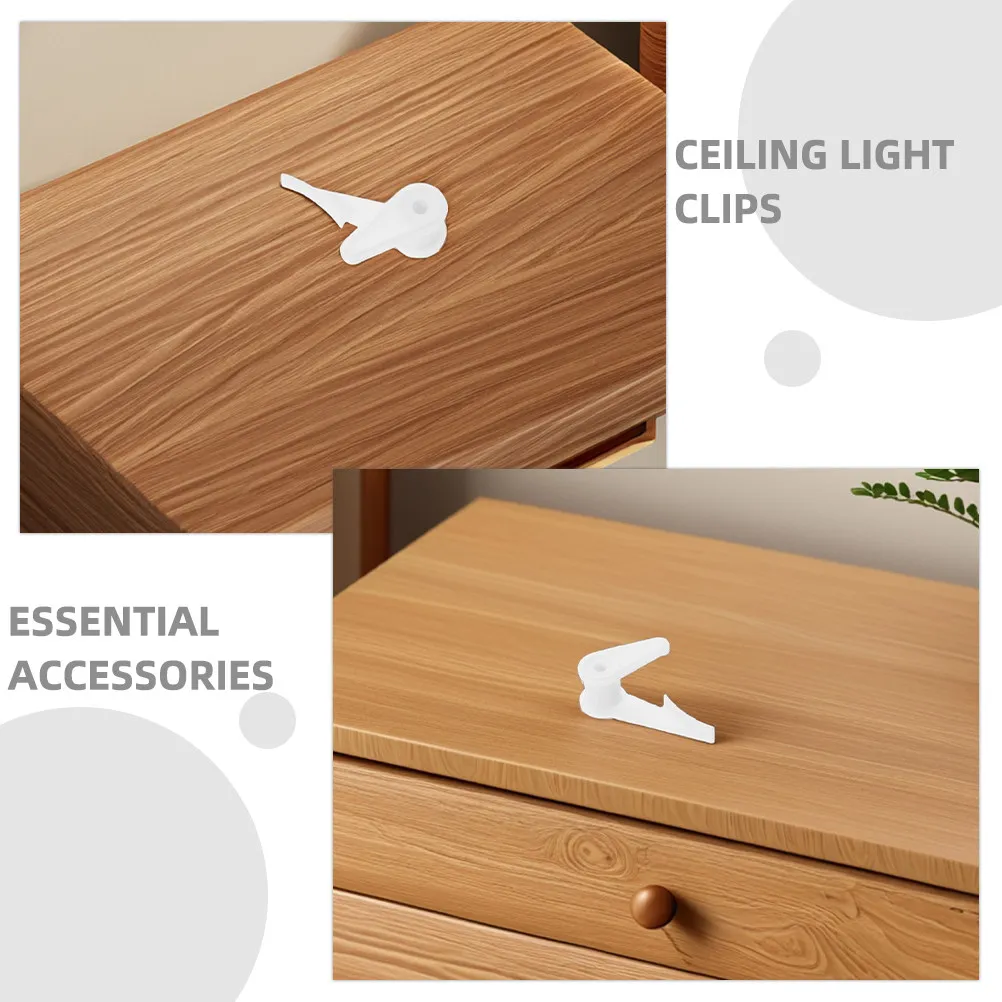 10Pcs Plastic Ceiling Light Clips Fixed Buckle Flush Mount Secure Lamp Shade Holder Fixture Installation Panel Hardware Bracket