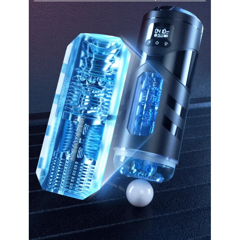 Pocket Adults Sex Machines Toys For Man Automatic Male Masturbator Cup Sucking Vibration  Masturbation Real Heated Vagina