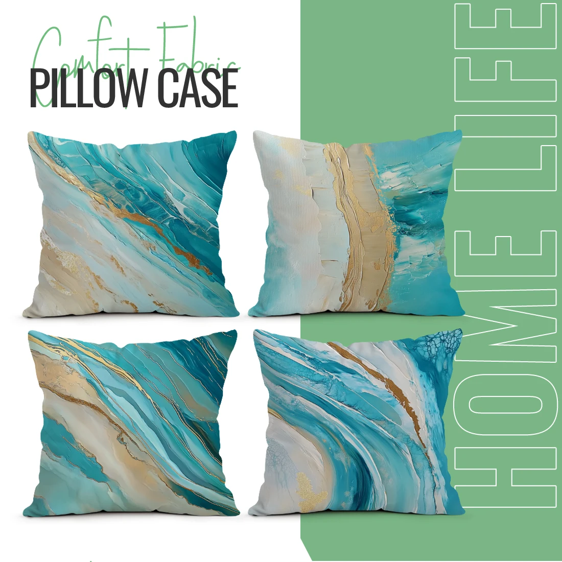 4Pcs Watercolor Art Graffiti Cushion Covers Single-sided Printed 40/45/50CM Throw Pillow Case Cover Sofa Cushion Home Room Decor