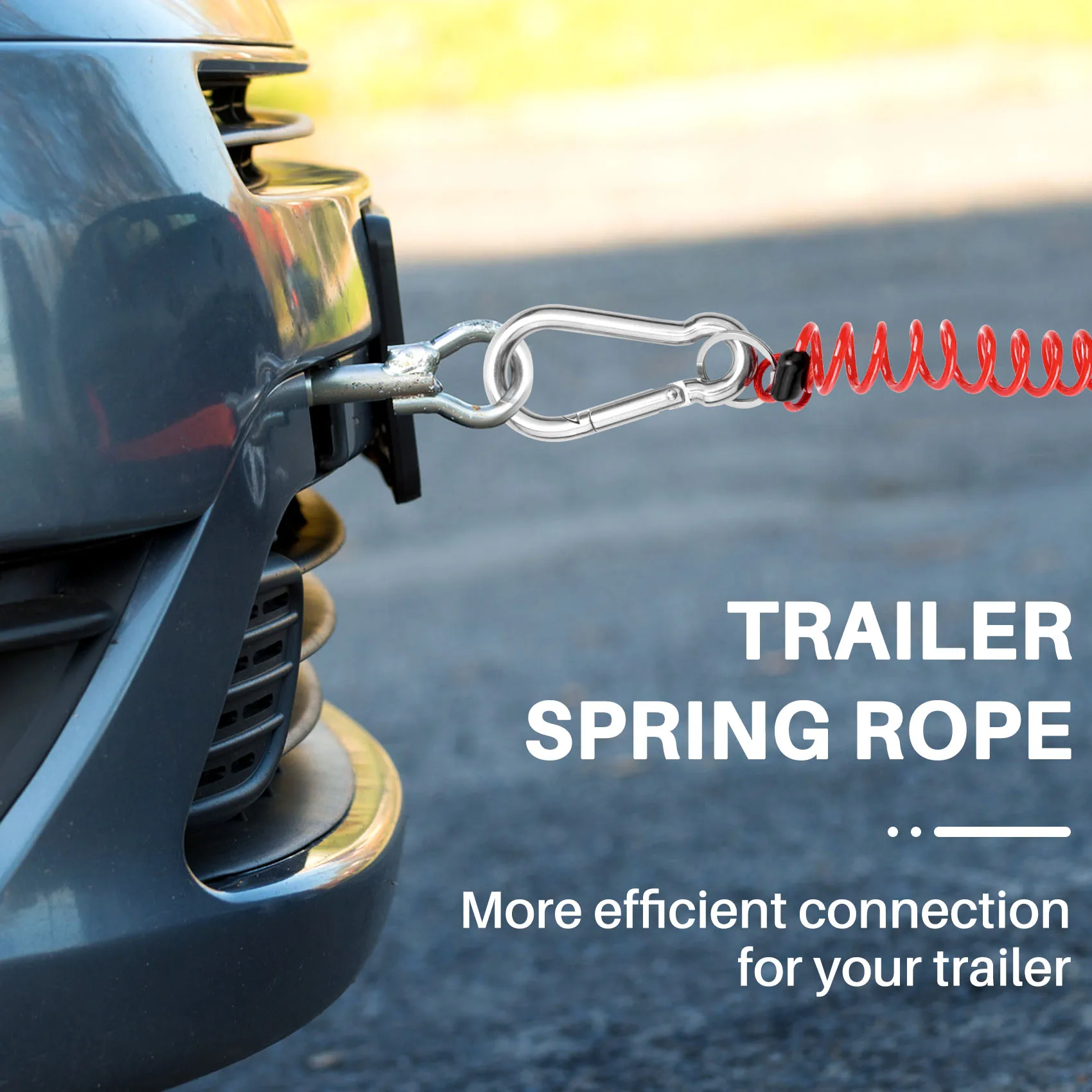 Structure de sécurité de la ULà ressort de la remorque, fermeture éclair, câble d'installation de 4 pieds, 80-01-2140 (rouge)