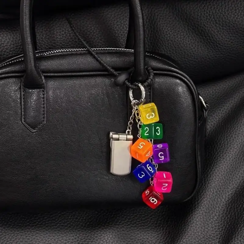 Multi Functional Keychain Dices String Miniature Phone Pendant for Bags Phones