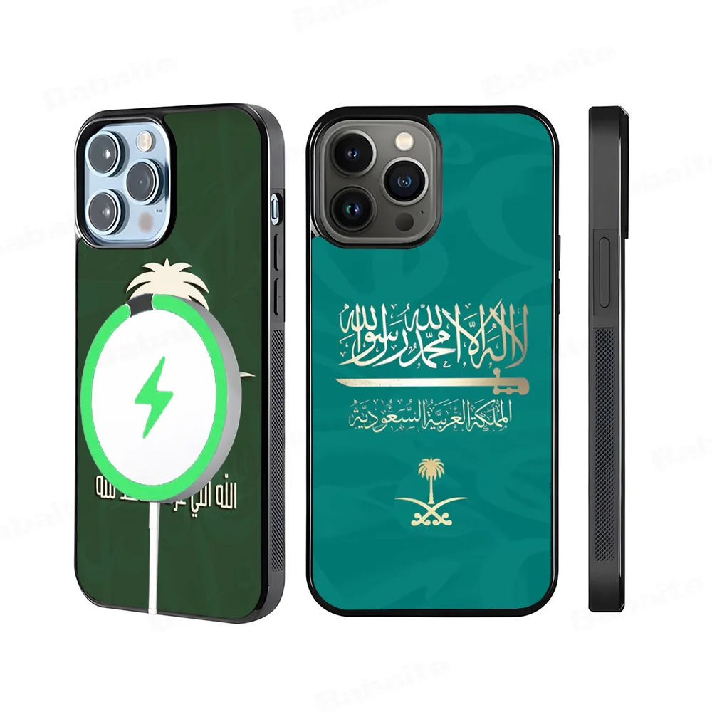 

Kingdom Of Saudi Arabia Flag Phone Case Magnetic Case For IPhone 16 14 13 12 11 15 Pro Max Plus For Magsafe Wireless