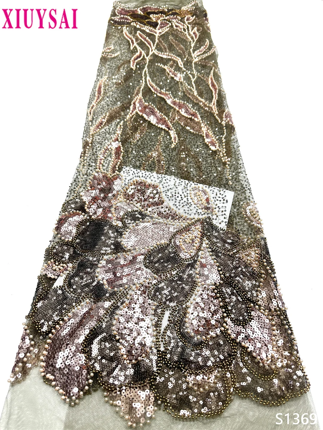 

African Guipure Cord Lace Fabric for Women, Nigerian Embroidery, Water Soluble Lace for Sewing, Wedding Dress, 2022, Latest