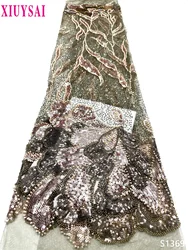 African Guipure Cord Lace Fabric for Women, Nigerian Embroidery, Water Soluble Lace for Sewing, Wedding Dress, 2022, Latest