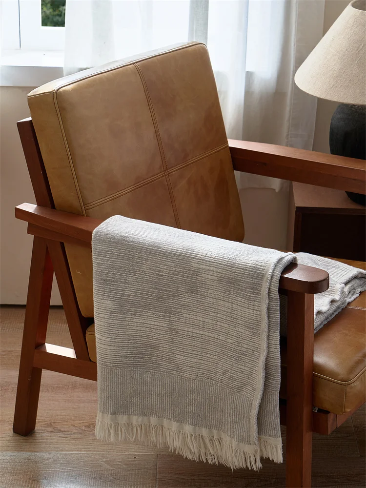 

Плед HJ Cotton Tassel с цветочным узором, тканый, легкий, роскошный на ощупь, всесезонный, простой и элегантный, мягкий, уютный, теплый.