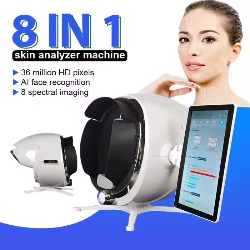 Beauty Salon AI Skin Detector 3D Magic Mirror Analyzer All in One Face Testing Machine Skin Diagnosis‌ Acne Moisturizing Care‌