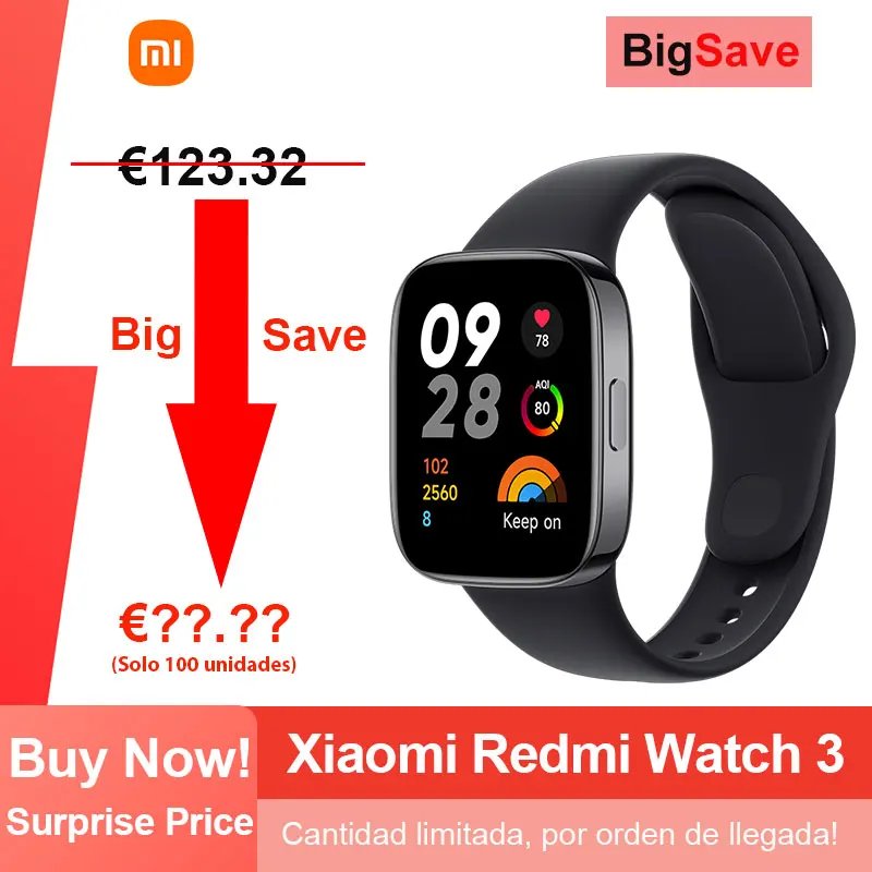 Xiaomi Redmi Watch 3 Reloj Intel