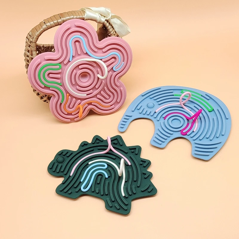 1 pçs novos bebês placa de atividade sensorial relaxante ansiedade tdah autismo alívio do estresse haste de silicone colorido brinquedo de descompressão presente do miúdo