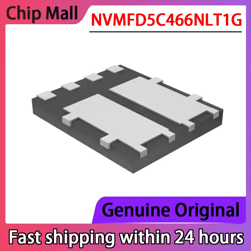 2PCS Original New NVMFD5C466NLT1G DFN8 N-channel Field-effect Transistor in Stock