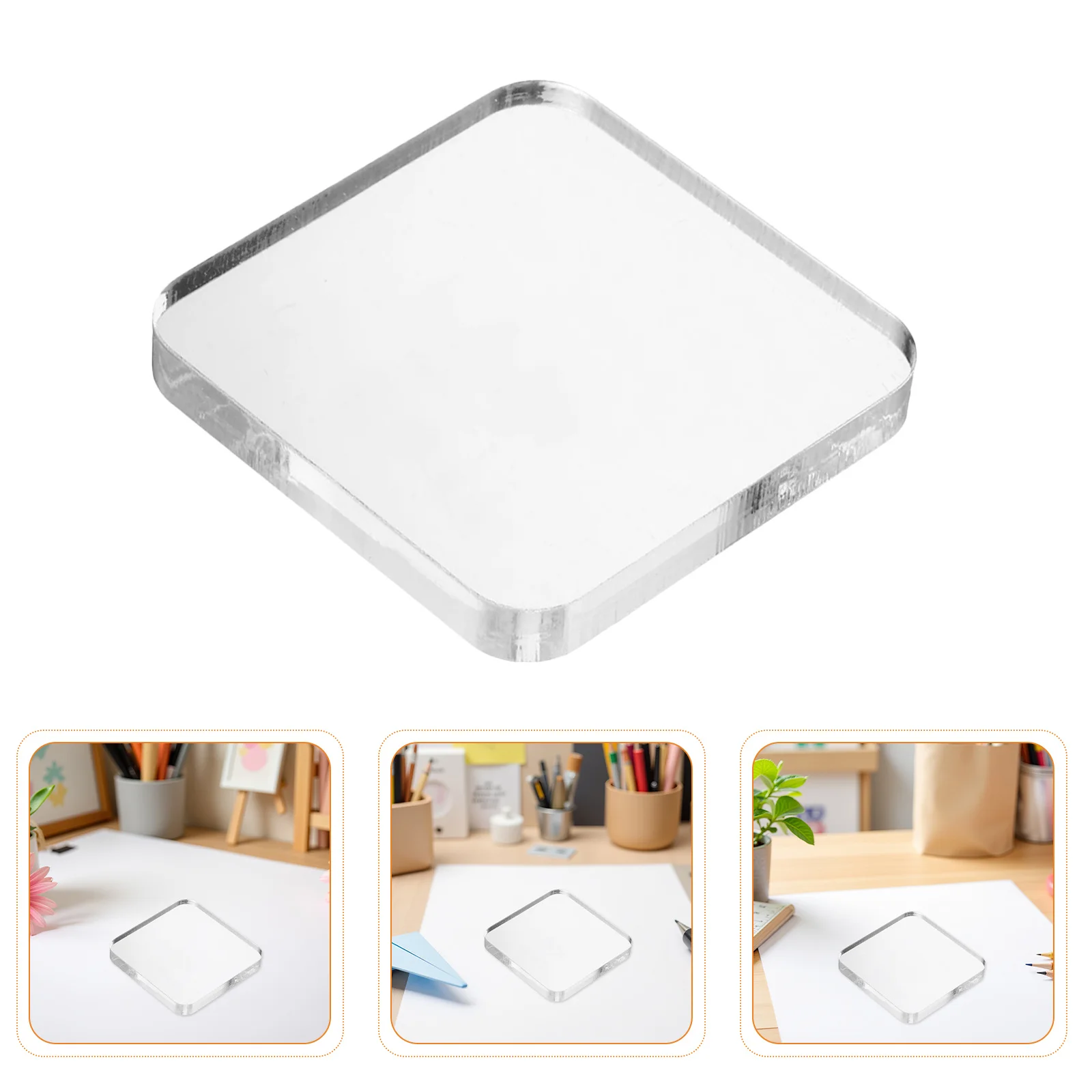 5 قطعة لوح أكريليك للأطفال 10 سنتيمتر مربع شفاف ختم جبل للمشروعات الفنية تطوير المهارات الحركية الدقيقة الإبداعية DIY بها بنفسك