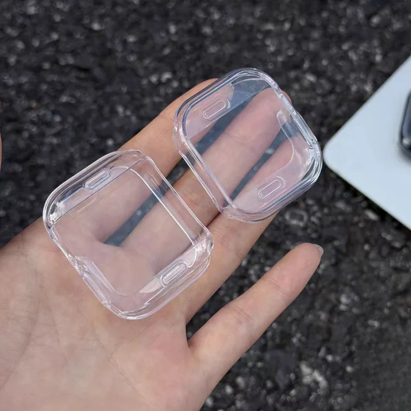 1-5PCS Soft TPU Cover Screen Protector for Apple Watch 11 10 9 8 45/41mm 44mm 42mm 46mm Transparent Case IWatch Series 7 SE 6 5