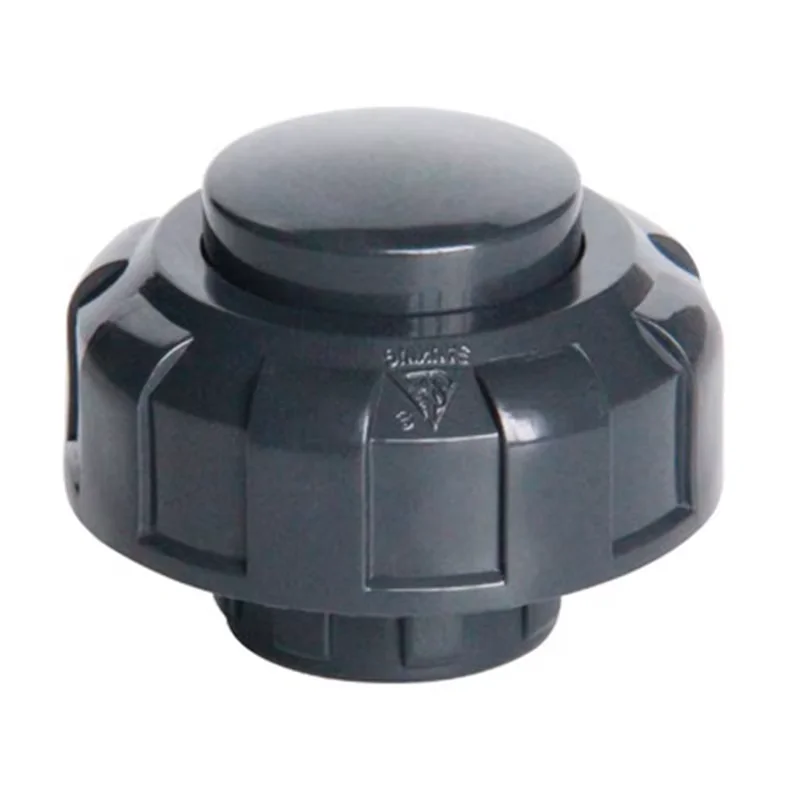 

20/25/32/40/50/63mm Dark Grey PVC Union Pipe Cap UPVC Blind Union Pipe Cap Plug Plastic Water Pipe Movable Sealing Cap