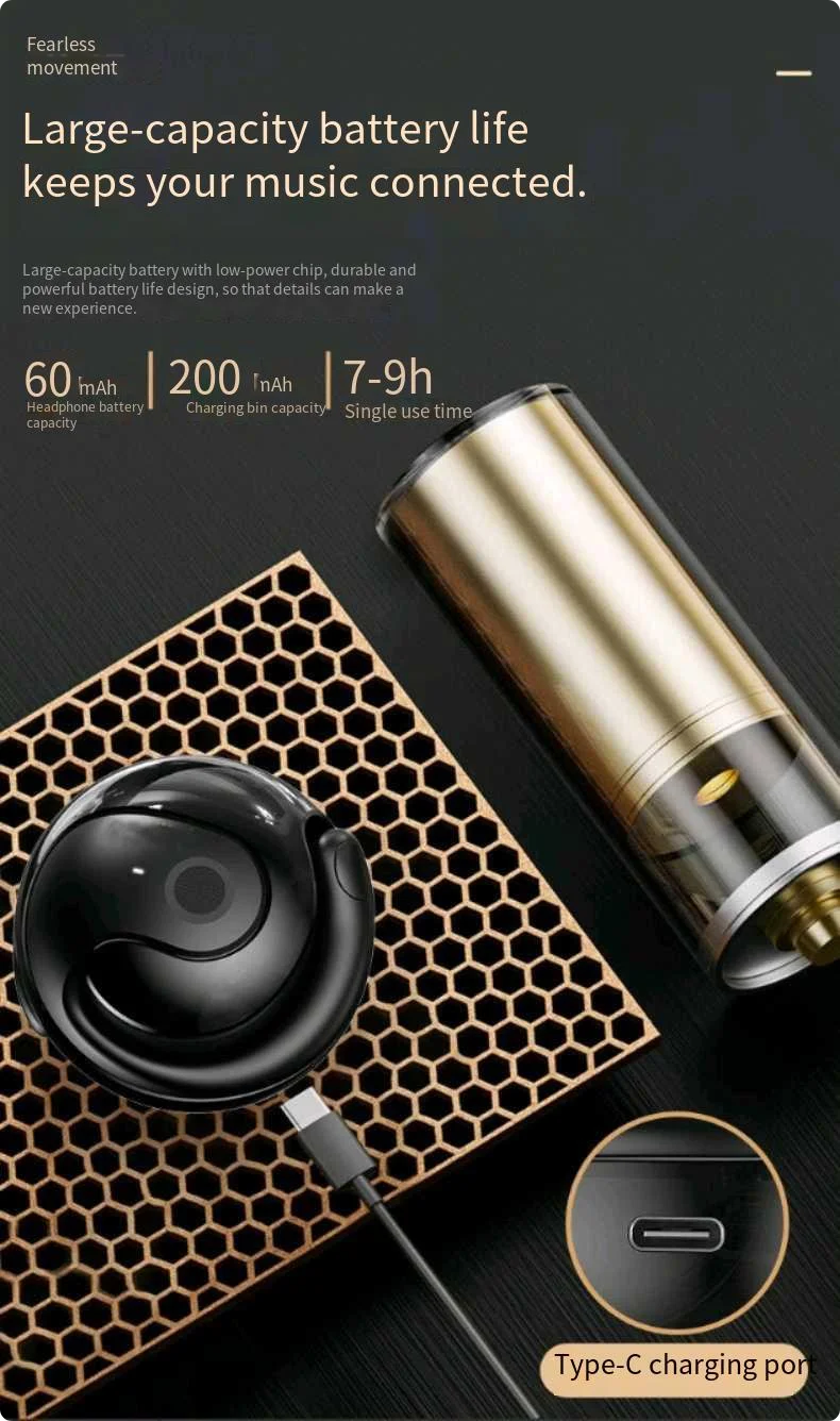 New feature small coconut ball TWS Bluetooth headset ear-mounted OPEN6 super lon