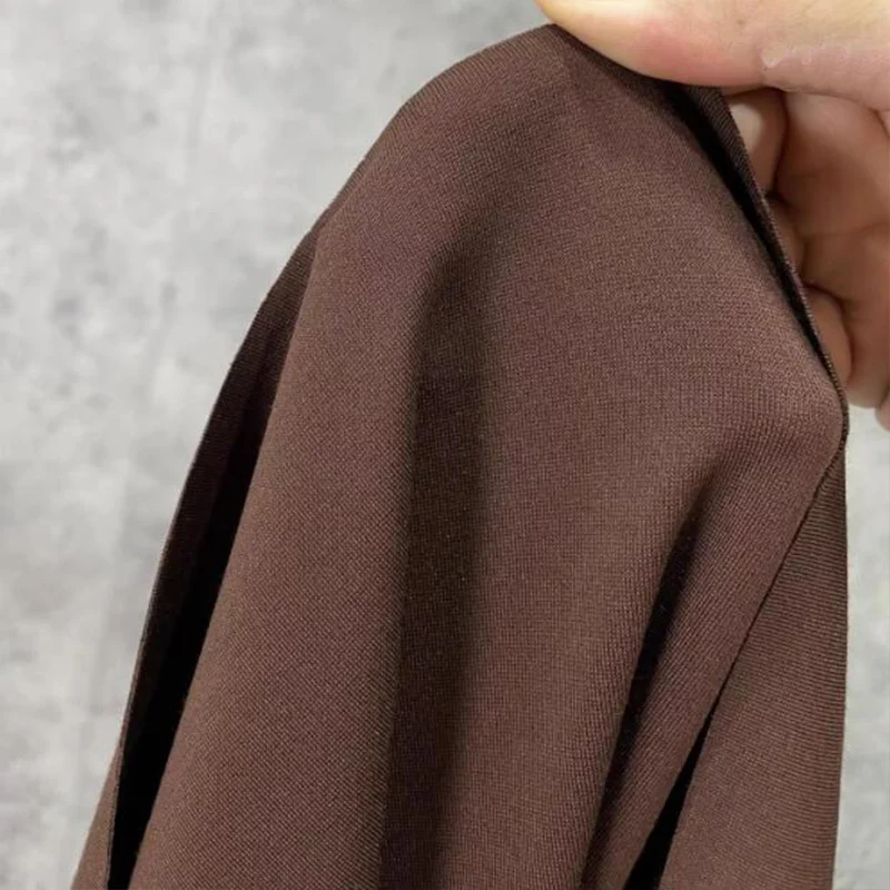 Good Coffee Brown Four Sided Elastic Cotton Spandex Roman knit Fabric Sewing Material DIY Tight pants, casual wear,windbreaker