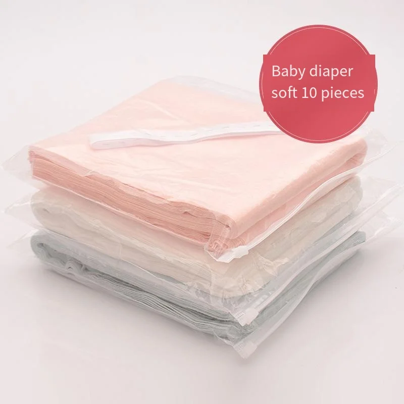 10ps Newborn Cotton Diapers Can Be Washed 10 Ps in Summer Baby Meson Cloth Urine Meson Breathable Diaper Diaper Baby Supplies