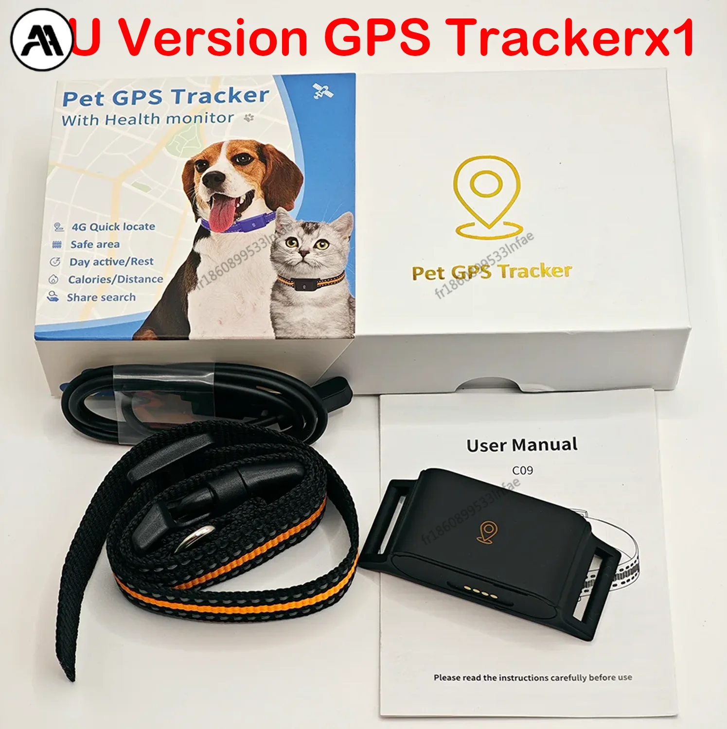 Traceur GPS 4G étanche IP67 pour chiens et chats – Mini localisateur d'animaux en temps réel anti-perte, collier intelligent tendance
