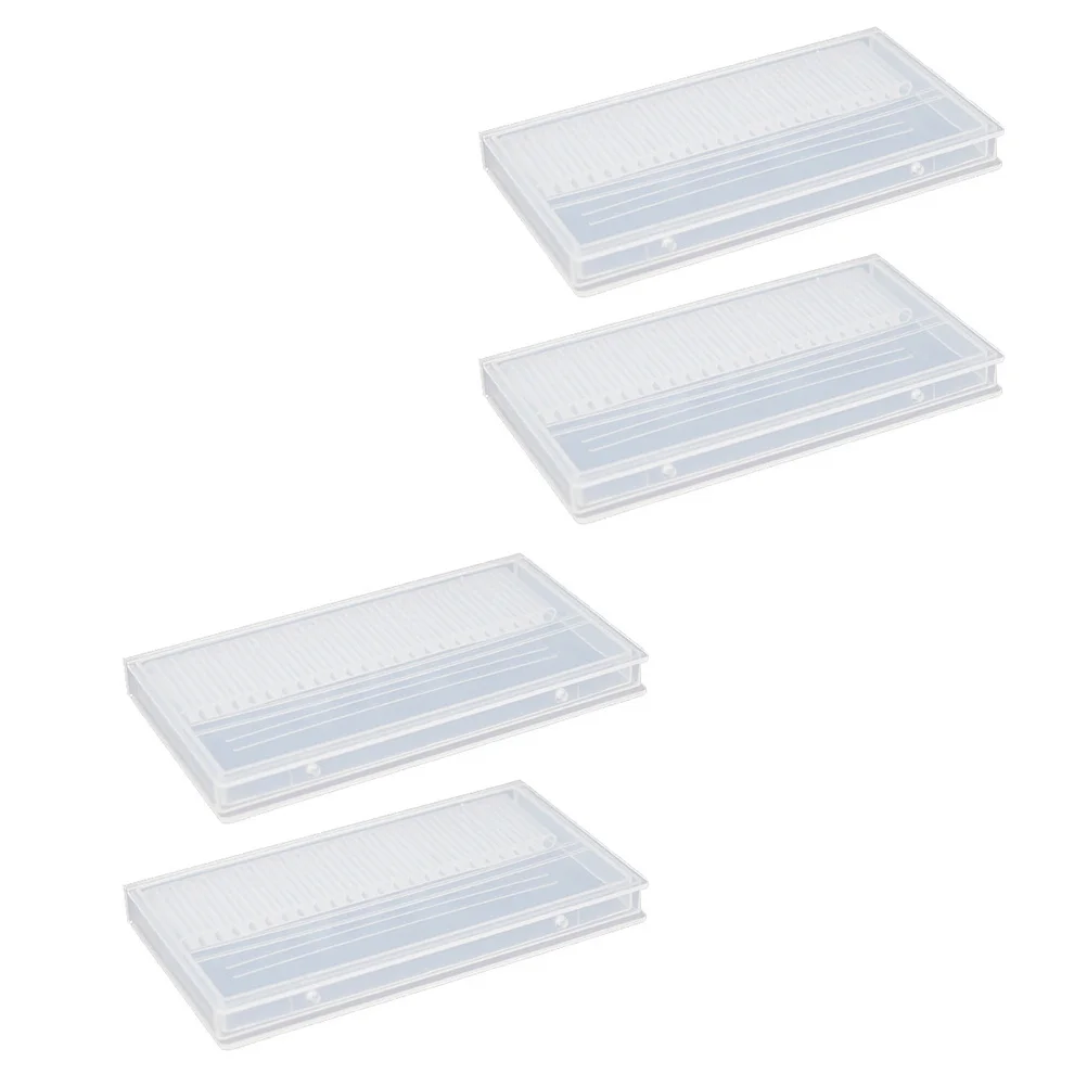 Boîte de rangement de forets à ongles, 4 pièces, boîte de rangement Portable pour manucure, tête de meulage, étui organisateur pour Salon, usage domestique, conteneur d'outils de polissage des ongles