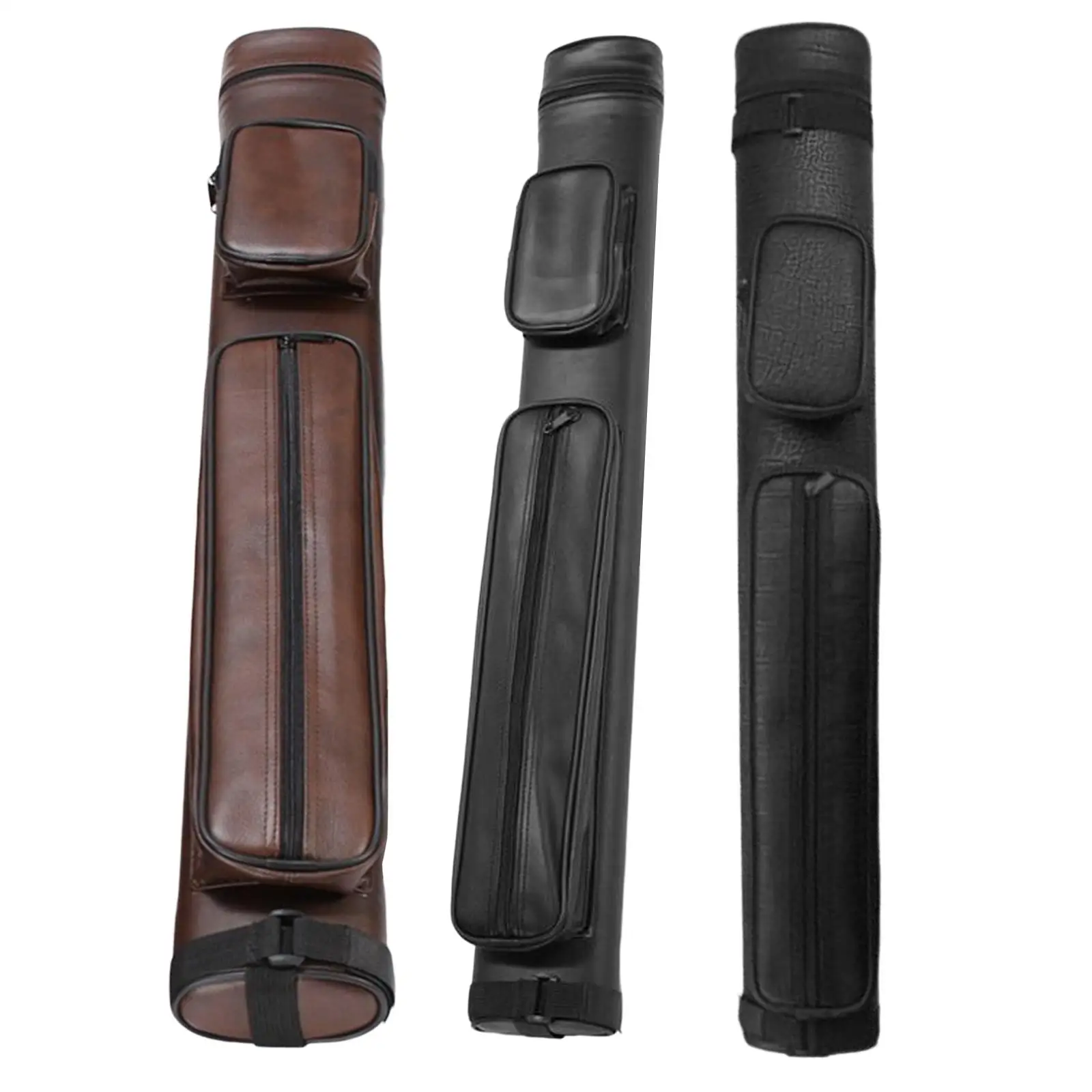 

Billiard Carry Case 1/2 Type PU Leather Dustproof Lightweight Billiard Cue Protector for Game Room