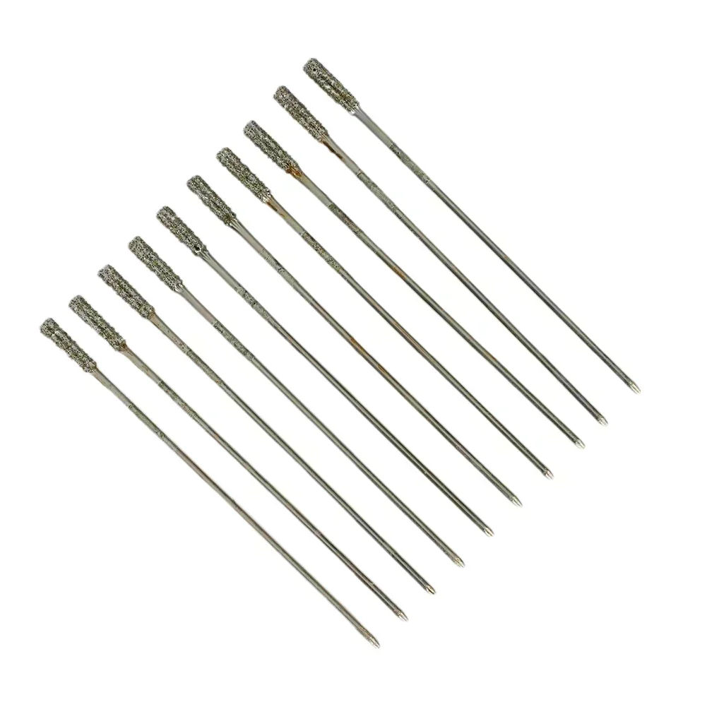 10 قطعة 1/1.8/2 مللي متر الماس مثقاب الخشب المغلفة يميل لقمة ثقب مجموعة أدوات الأظافر لحفر اليشم العقيق حجر المجوهرات