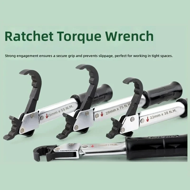 ST-02L Ratchet Torque Wrench High Precision Open End Spanner Spark Plug Air Conditioner Maintenance Tool