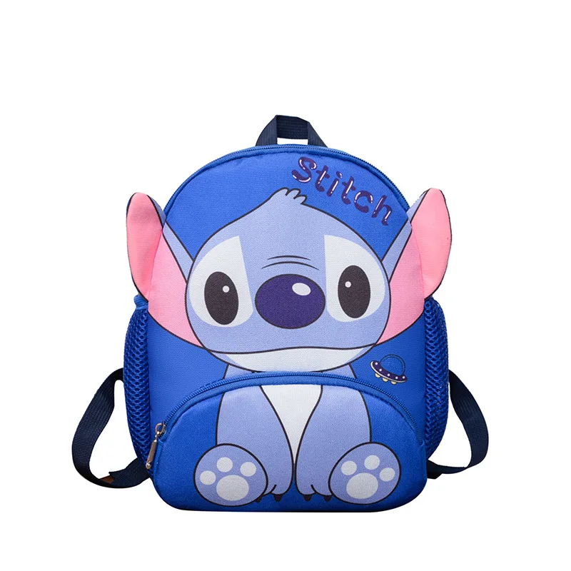 Disney Stitch Kindergarten Kids Backpack Anime Angel Schoolbag for Student Aged 3-6 Years Old Waterproof Large Capacity Backpack