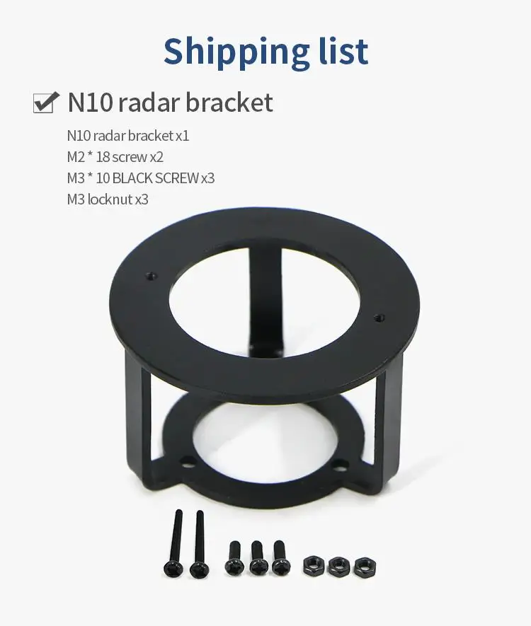 LSLIDAR N10 lidar sensor lidar support bottom circular support carbon steel black spray surface