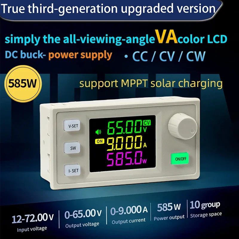 XY6509X 65V 9A 585W CNC DC Adjustable Buck-Boost Module Laboratory Power Supply Constant Voltage Current Solar Charging Module