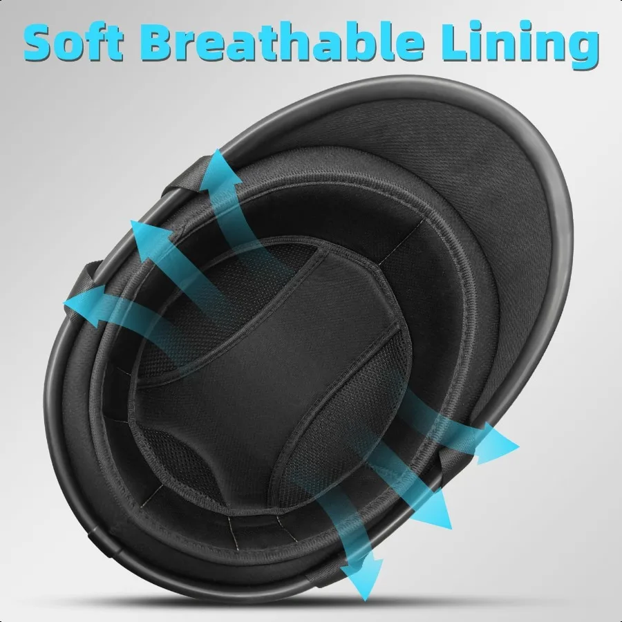 Motorcycle Half HelmetDOT Appd  Shell Open Face UnisexAdult Helmet for Motorcycle Scooter Moped Street Cruiser