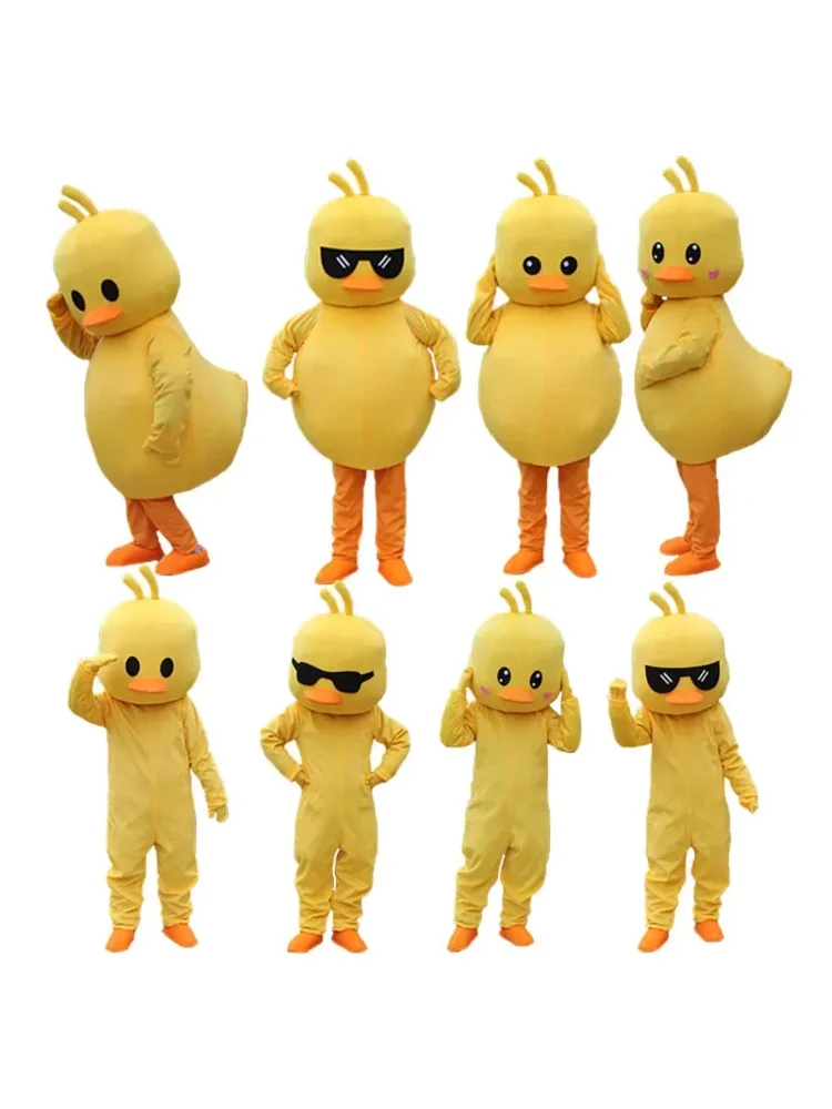 Volwassen Eend Kip Mascotte Kostuum Verjaardag Anime Cosplay Halloween Cartoon Poppen Prestaties Props khj - afbeelding 2
