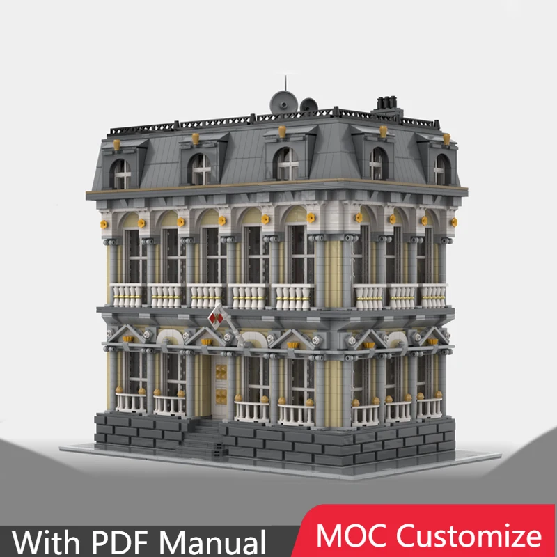 

8491 шт. MOC The Embassy Building модульная модель строительные блоки DIY наборы сборочные кирпичи игрушки подарки на день рождения/Рождество