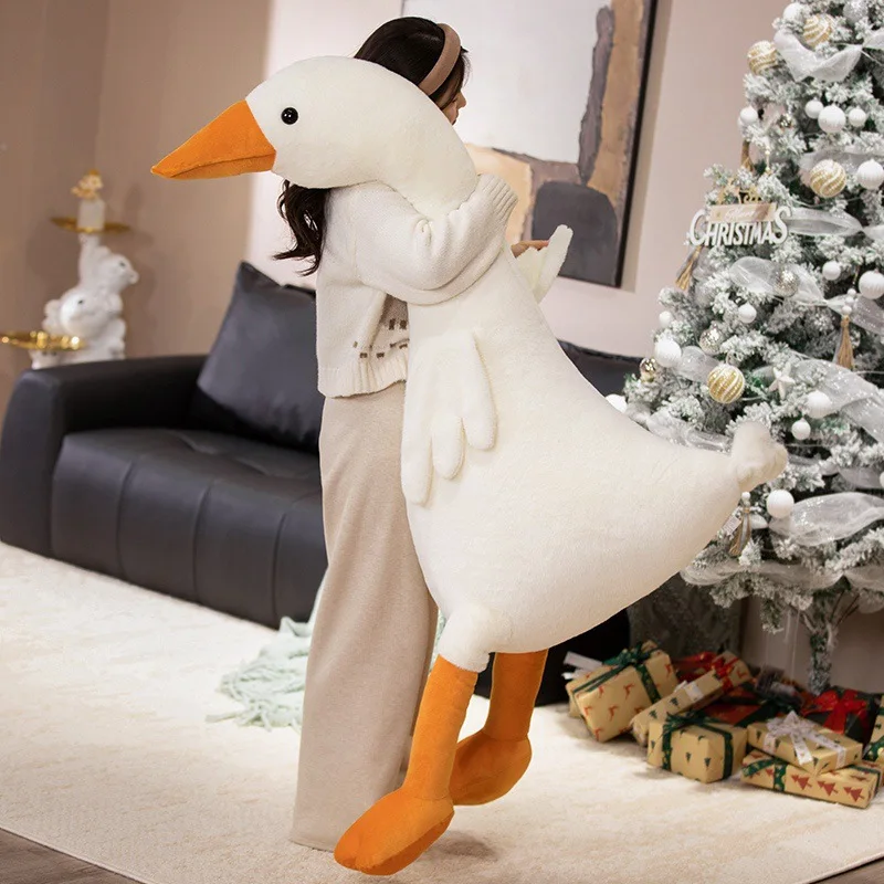 Lovely Soft Big White Goose Pillow Plush Toy Big Goose Doll Children Sleep with Comfort Doll Kawaii Toy Gifts