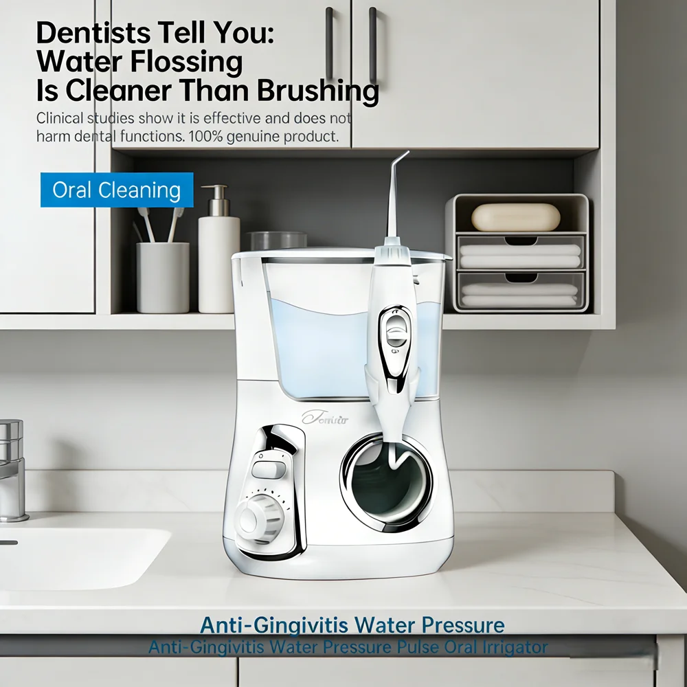 

Электрический ирригатор для ухода за зубами, 10 режимов, 5 насадок, 800 мл, настольный, для домашнего использования