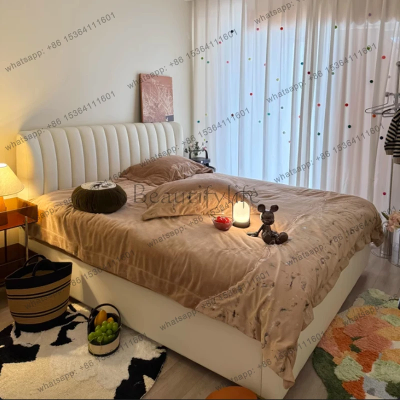 Bedroom European Luxury Bed Smart Designer Wedding Apartment White Bed Adjustable High Quality Soft Cama De Casal Beds Furniture