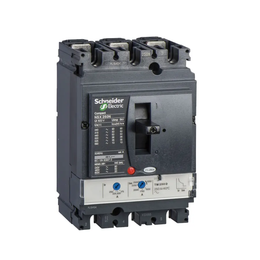 Sch-neider Electric Circuit Breaker ComPacT NSX160M AC/DC 25 KA 415V AC TMD Trip Unit 160 A 2 Poles 2d C16M2TM160