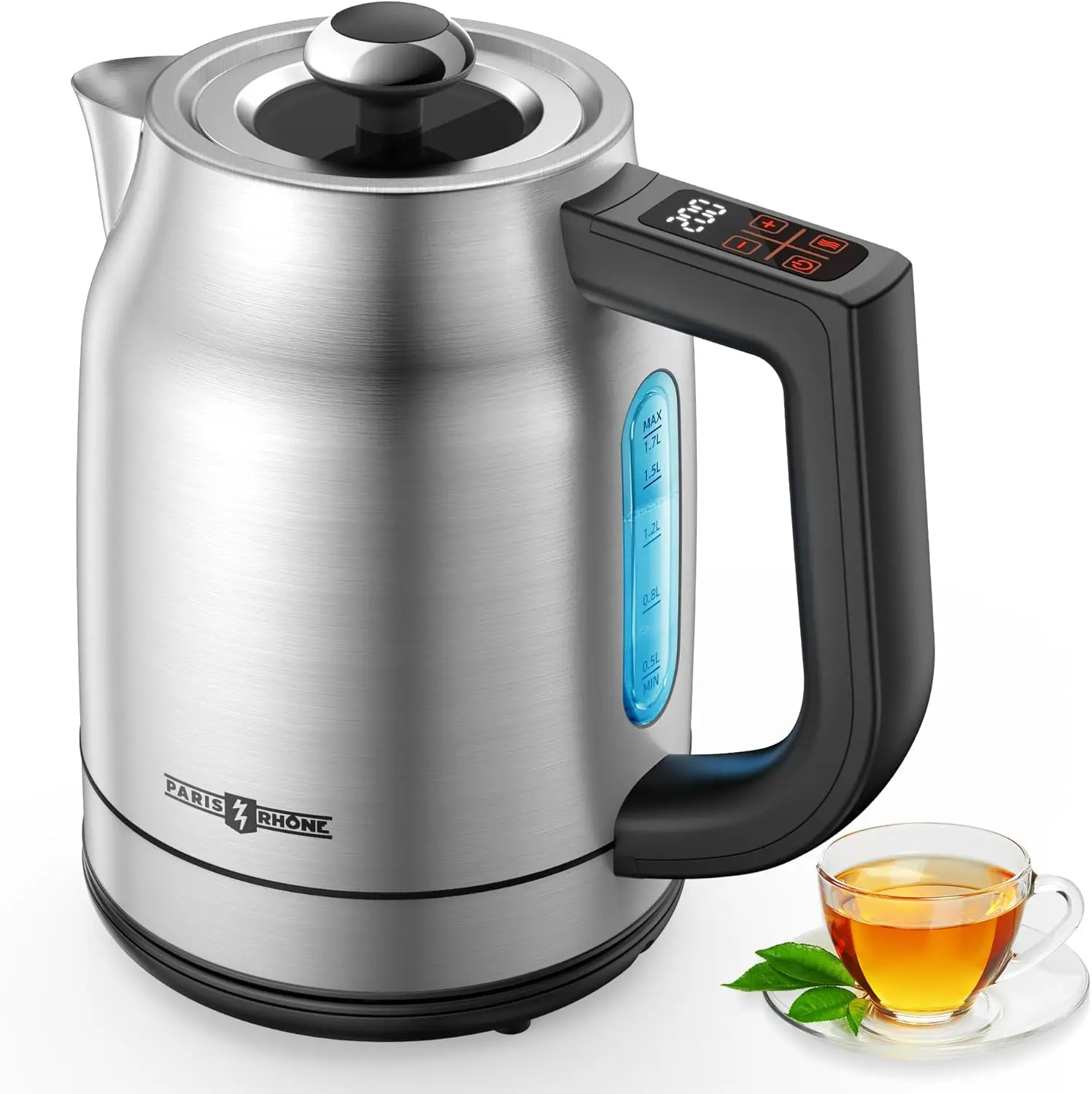 

Electric Kettle with Temperature Control, 1.7L 1500W Hot Water Kettle, 13 Settings, LED Display, Auto Shut-Off & Boil Dry