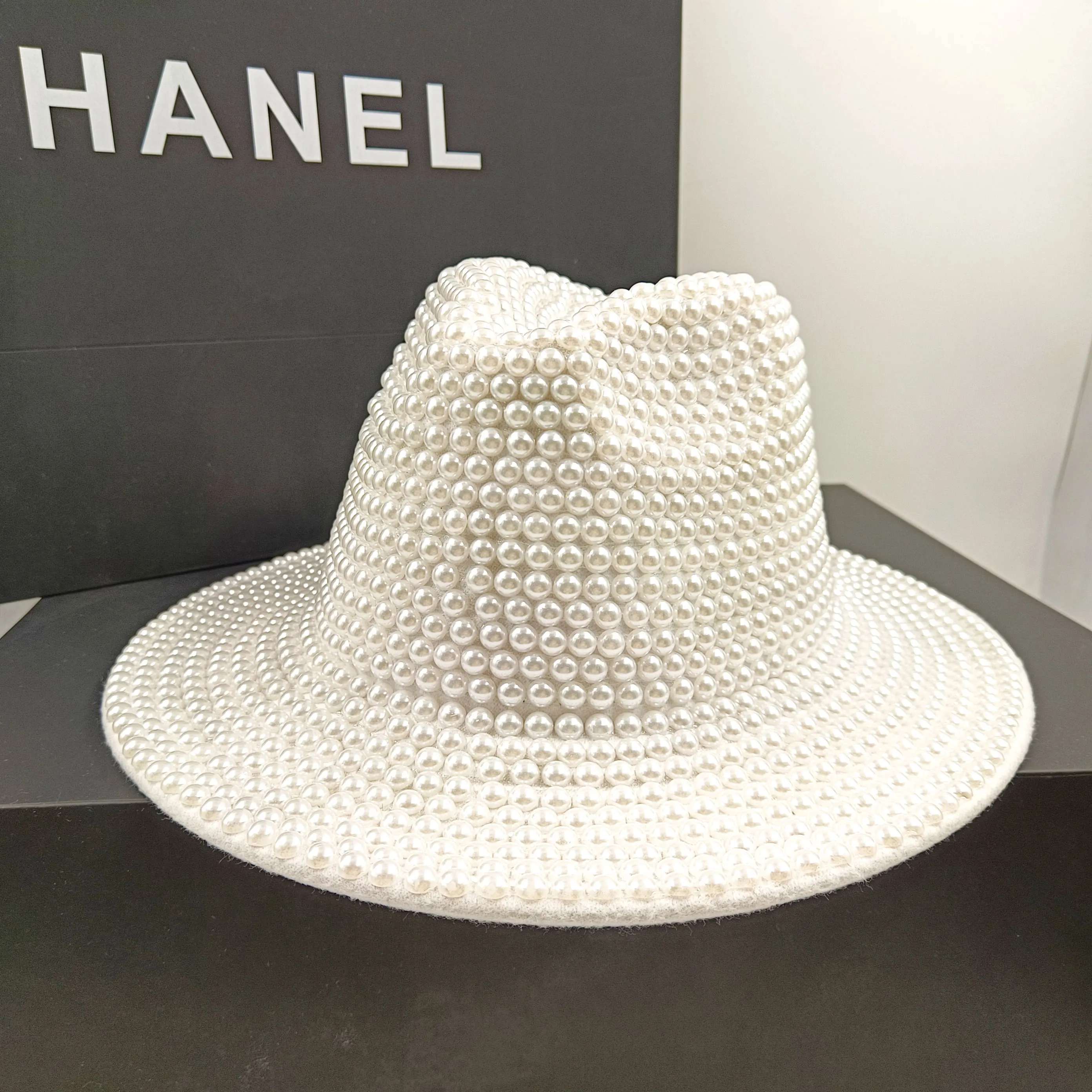 Runde Spitze Strass Perle Fedora handgemachte Strass voller Diamant Hut Männer und Frauen britischen Outdoor hellen Diamant Flash di – Detail 7