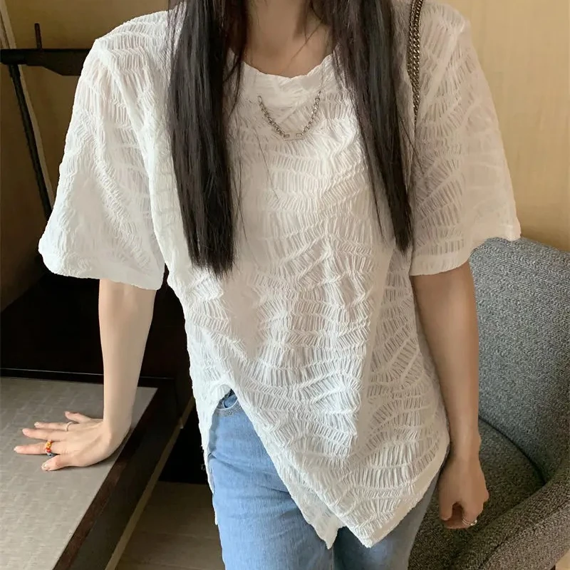 Baggy Women's T-shirt Short Sleeve Female Top Elegant Korean Fashion Cheap Clothing Sales Kpop 2025 Aesthetic 90s Vintage Emo